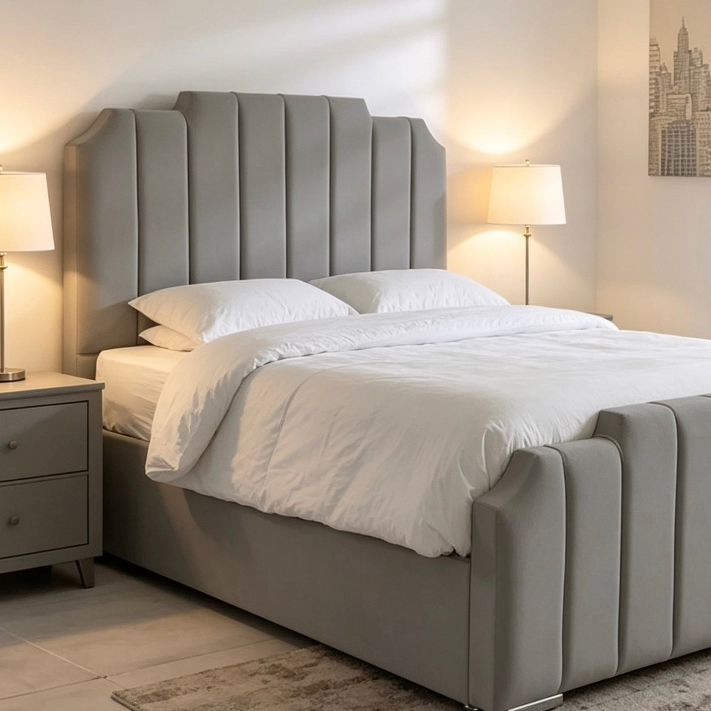 Vuitton upholstered bed