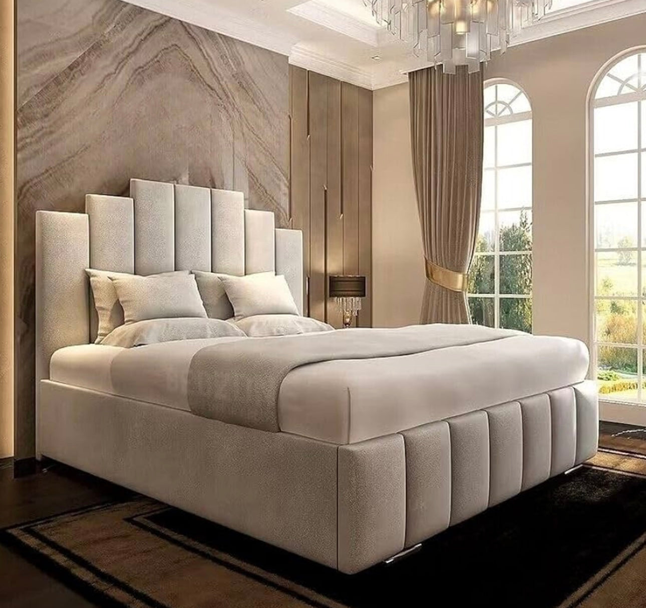 Luxor upholstered bed with Gaslift