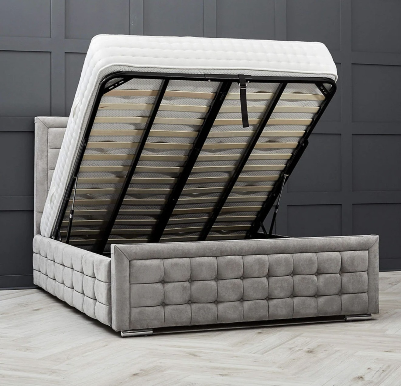 Roxy upholstered ottoman storage bed