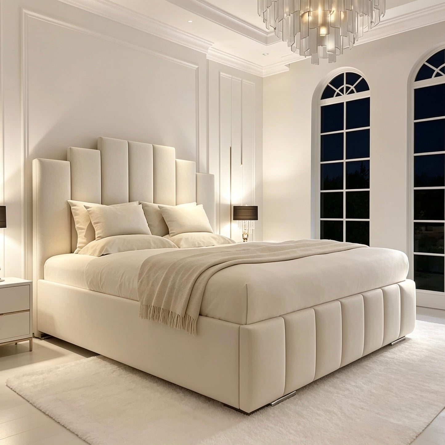 Luxor upholstered bed with Gaslift