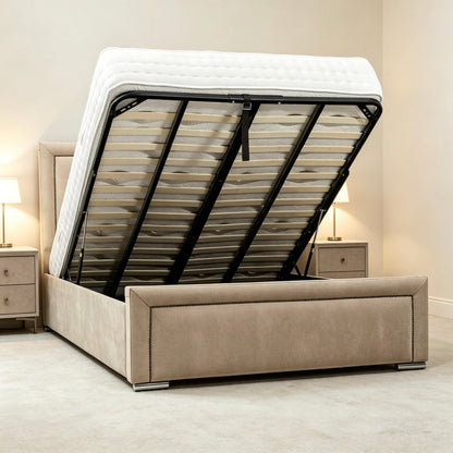 coco upholstered ottoman storage bed
