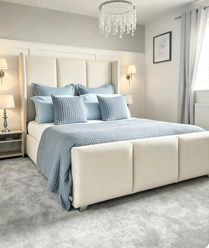 Tennessee upholstered bed with Gaslift