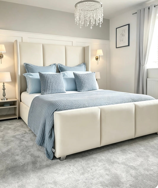 Tennessee upholstered bed with Gaslift