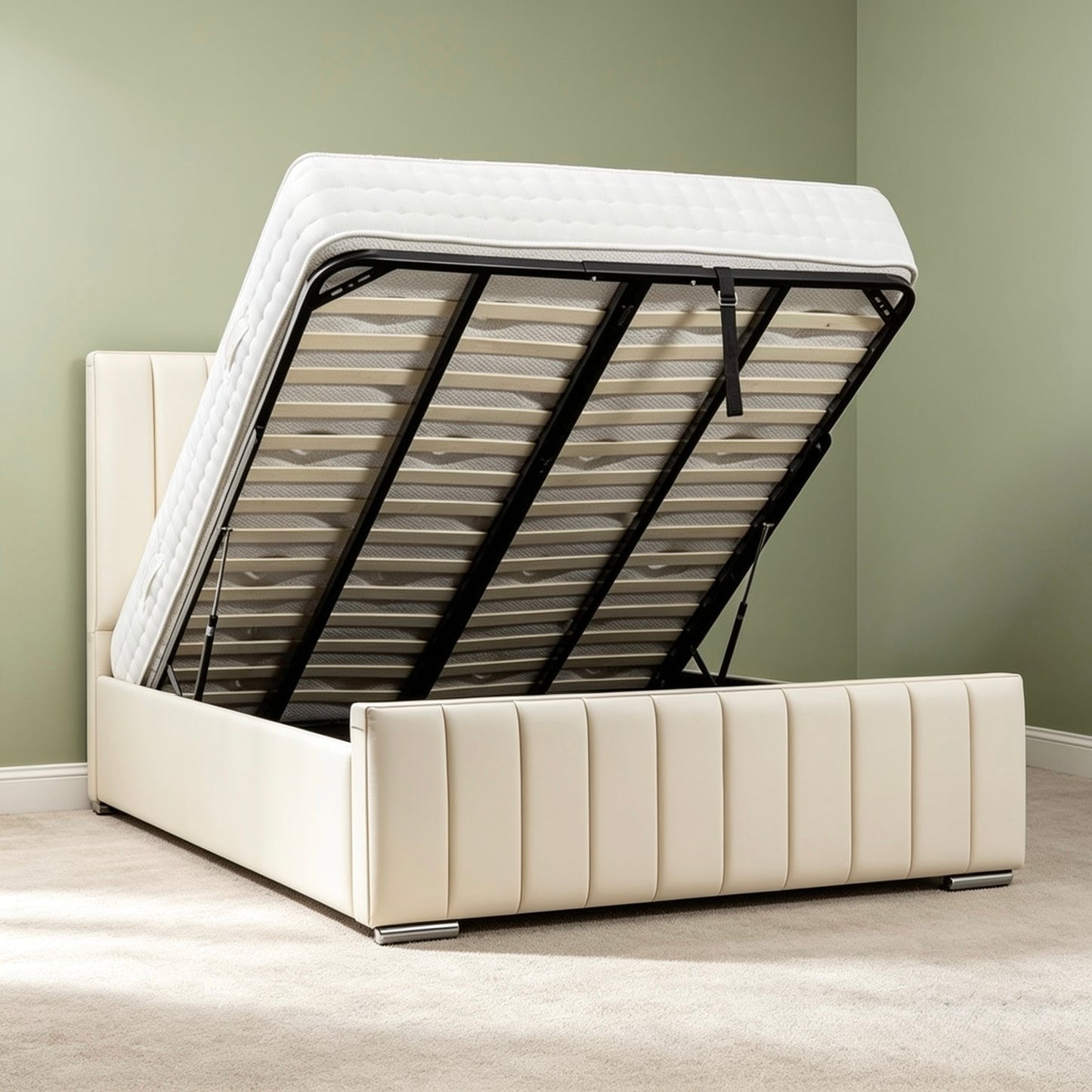 Abello upholstered ottoman storage bed