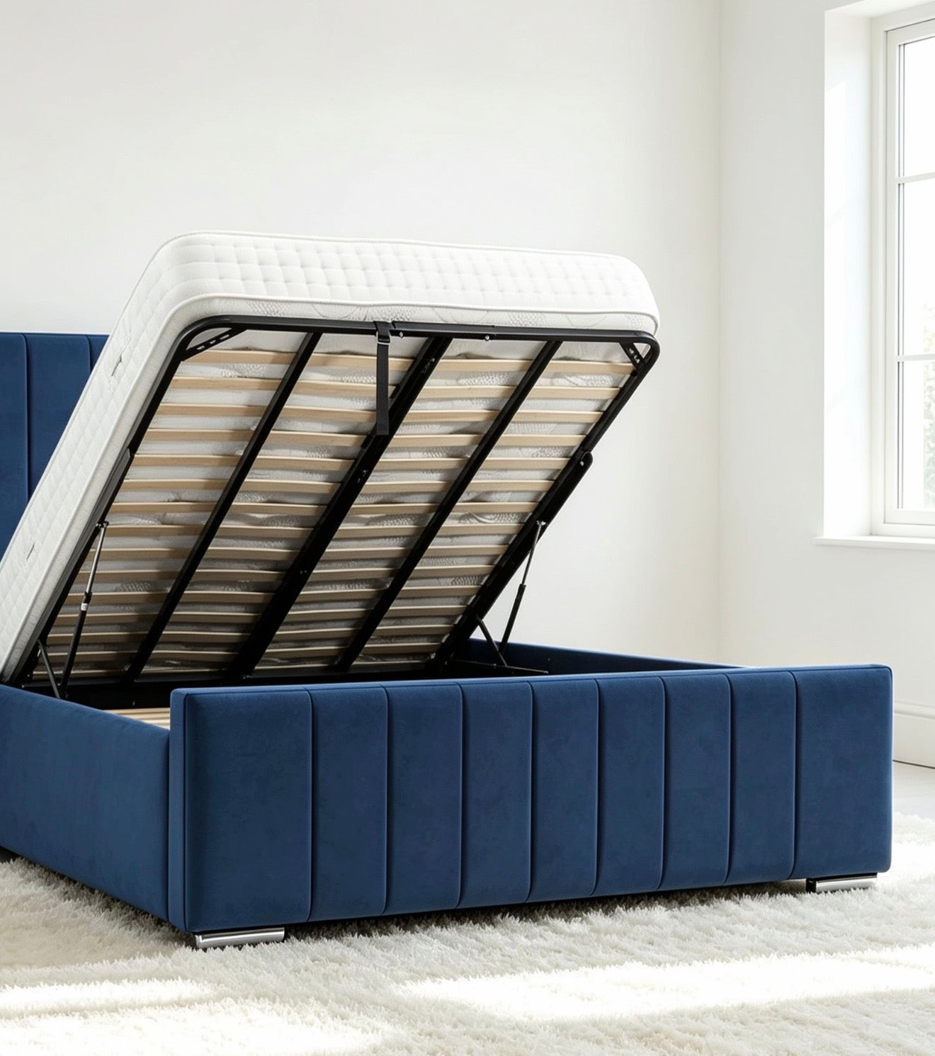 Diana upholstered ottoman storage bed