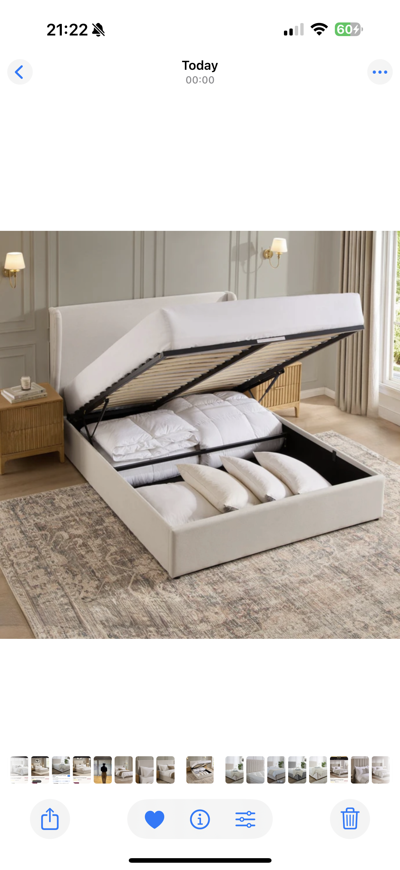 Bristol Bed with Gaslift Ottoman Storage