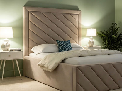 Ohio upholstered bed with Ottoman Gaslift Storage