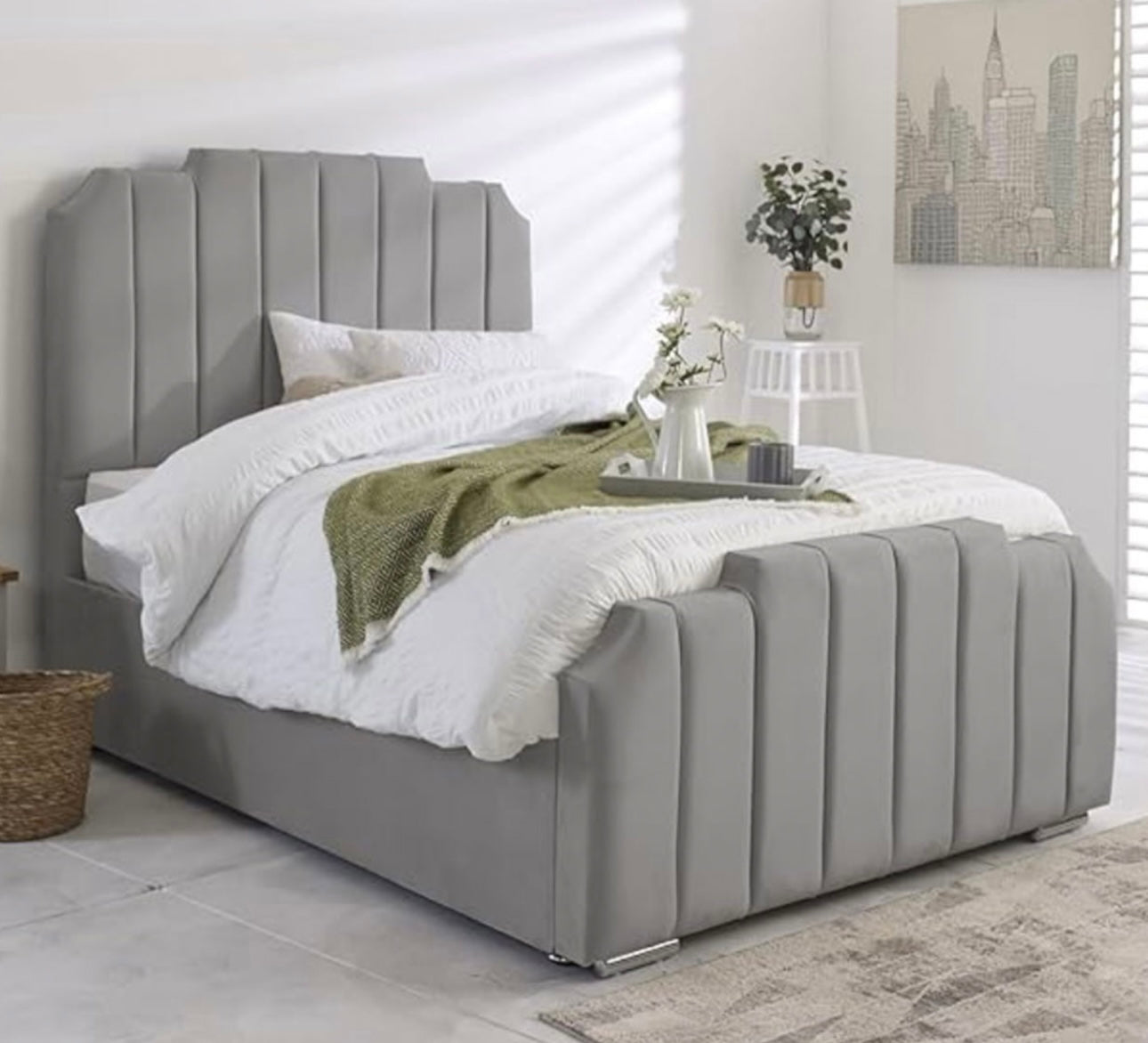 Vuitton upholstered bed with Gaslift