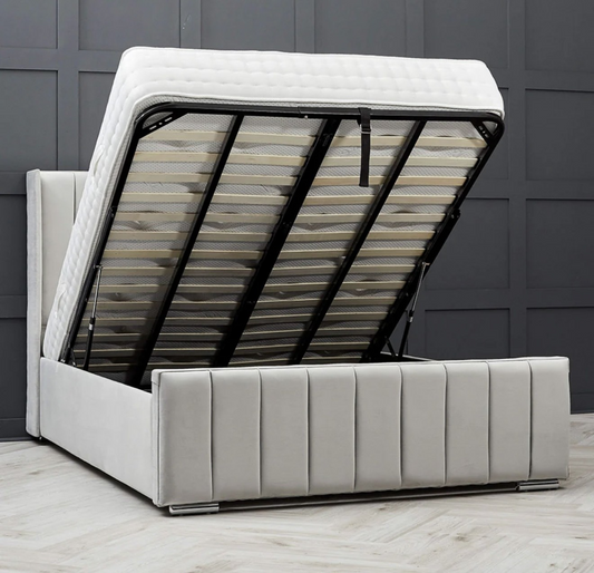 Chloe upholstered ottoman storage bed