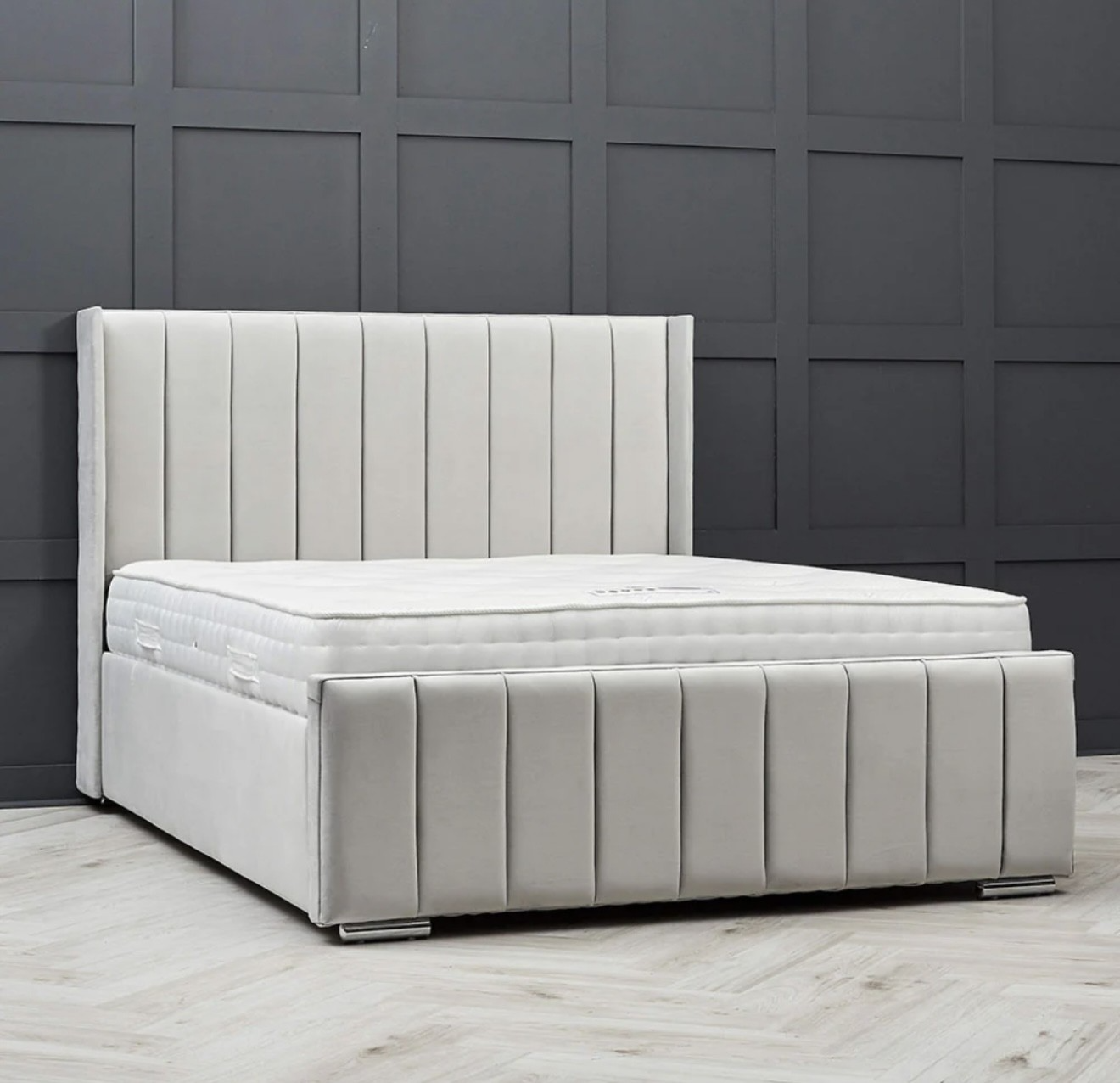 Chloe upholstered ottoman storage bed