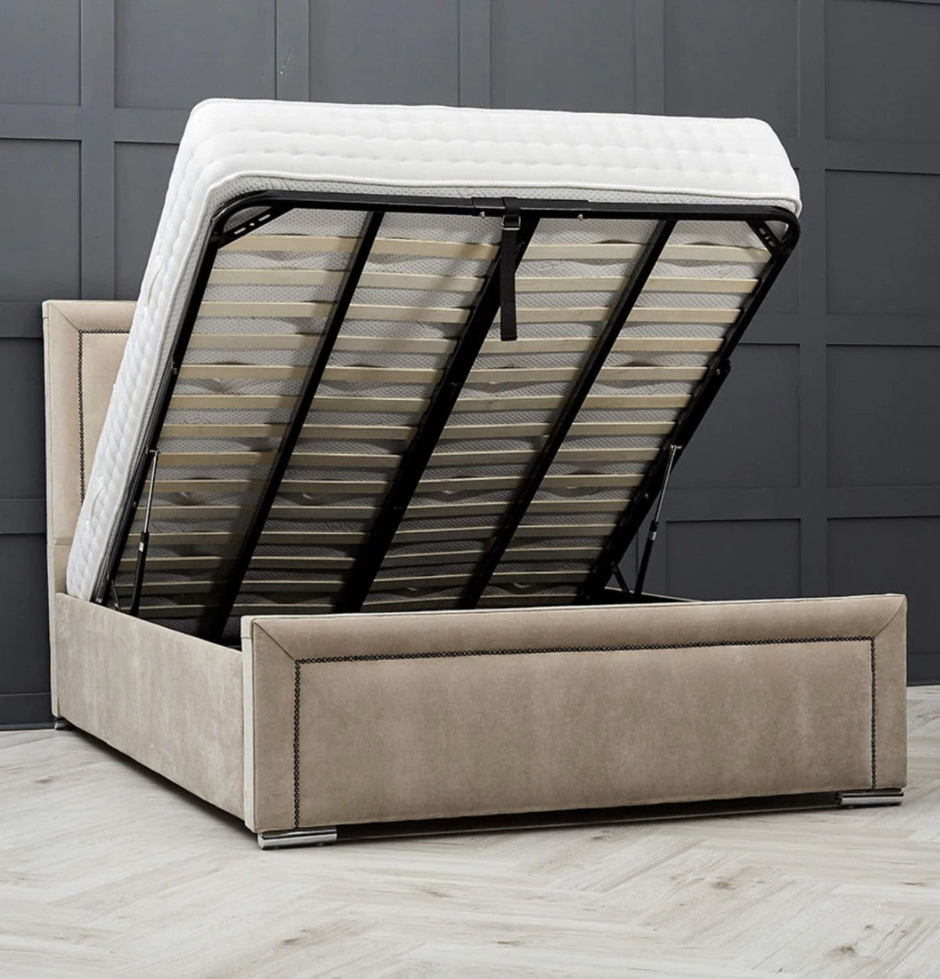 coco upholstered ottoman storage bed