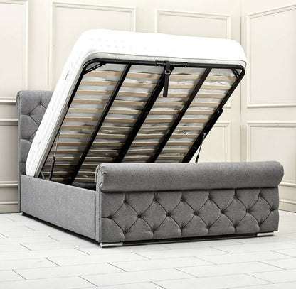 Chesterfield Upholstered Ottoman Storage Bed